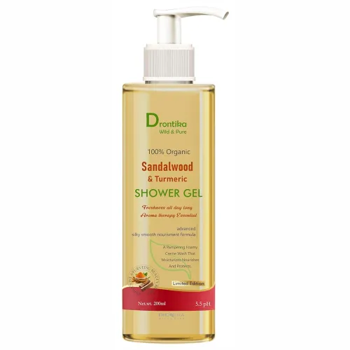 Image of Drontika Wild & Pure Mysore Sandalwood & Turmeric Shower Gel, 200ml