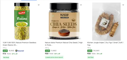 Image of Dry Fruit, Nut & Seed Starts at ₹74
