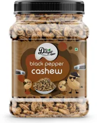 DRYDELIGHT Premium Black Pepper Cashew | Roasted Not Fried | Healthy And Tasty Cashews (900 g).