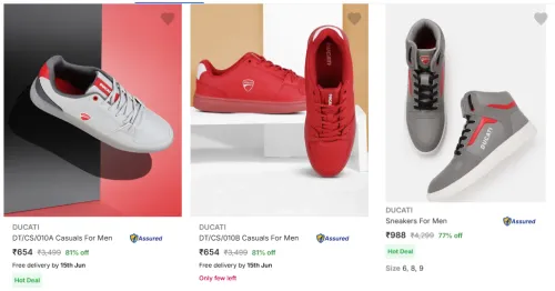 Image of Ducati shoes Minimum 70% Discount