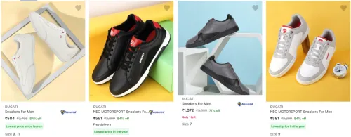 Image of DUCATI Sneakers For Men Minimum 80% Discount