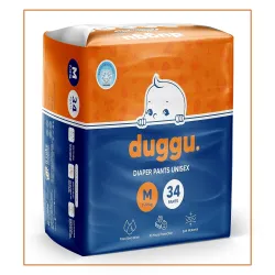 Duggu Baby Diaper Pants 7-12 Kg | Medium (34 Pieces)