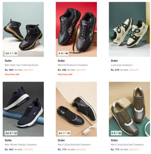 Image of Duke Brand Men's Shoes @ Minimum 80% Discount
