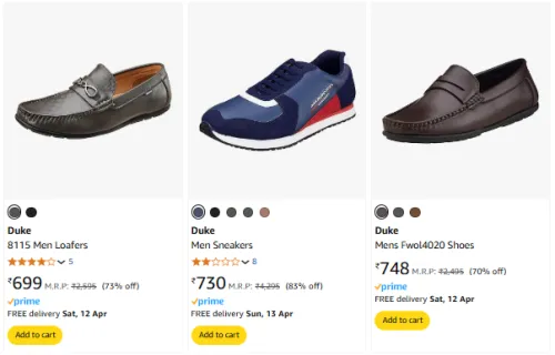 Image of Duke Brand Men's Shoes @ Up to 83% Discount