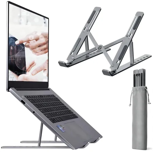 Image of Dyazo Zigzag Adjustable Laptop Stand (Space Grey, 10-15.6