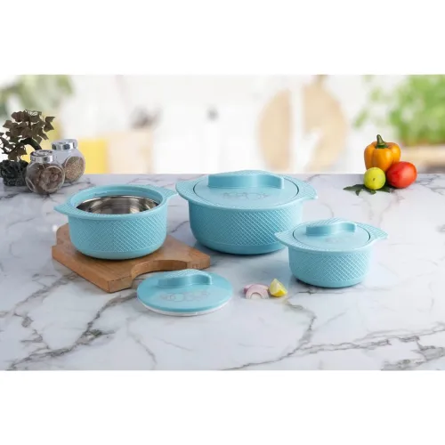 Image of Dynore Insulated Casserole Set (3 pcs – 500ml, 1000ml, 1500ml)