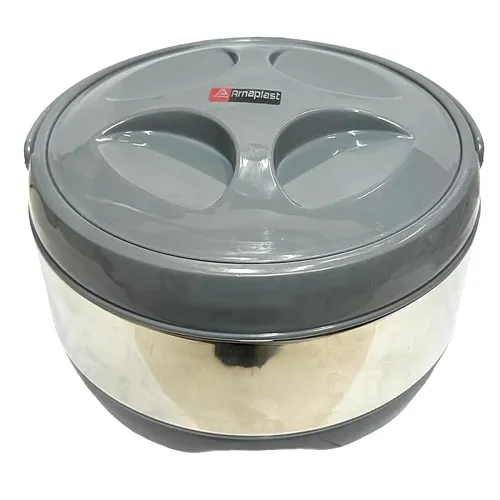 Image of Dynore Stainless Steel Casserole with Plastic Lid 1500 ml
