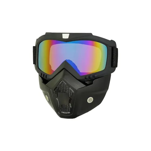 Image of E-COSMOS Motorcycle Helmet Riding Goggles Glasses With Removable Face Mask