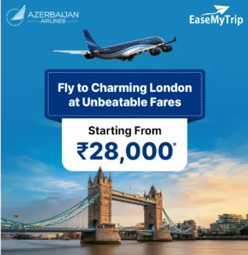 Image of EaseMyTrip Azerbaijan Airlines Offer : fly to London at a starting fare of ₹28,000