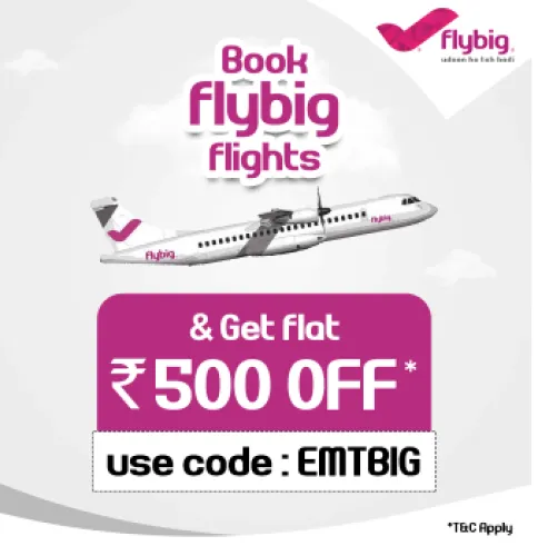 Image of EaseMyTrip Coupon : Flat ₹500 off on Flight Tickets @ Flybig