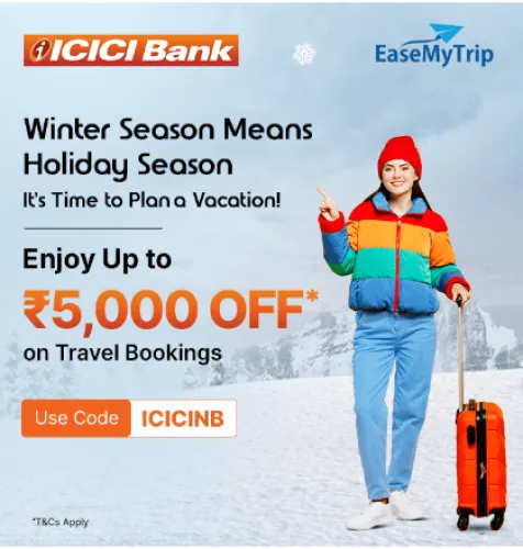 Image of EaseMyTrip Coupon : Save up to ₹5000 on Travel Bookings Using ICICI Bank Net Banking