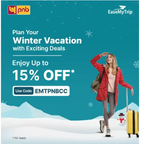 Image of EaseMyTrip Coupon : Up to ₹6,000 off on Flight, Hotel & Bus Bookings with PNB Credit Cards
