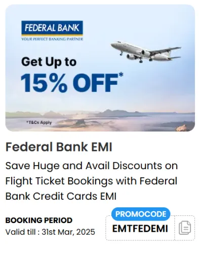 Image of EaseMyTrip Coupon : Save up to 15% on Flight Tickets Bookings