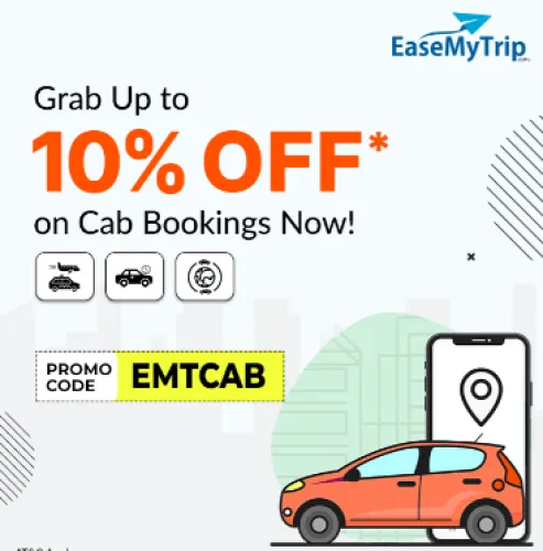 Image of EaseMyTrip Coupon : up to 10% off on Cab Booking 