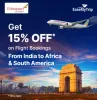 EaseMyTrip Ethiopian Airlines : Save upto 15% on Flights From INDIA to Africa & SOUTH AMERCIA