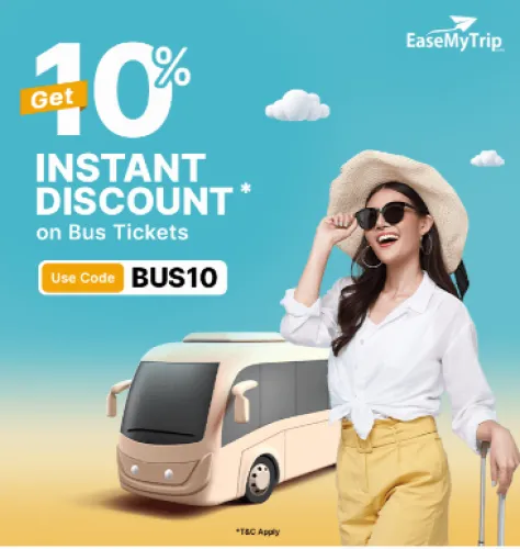 Image of EaseMyTrip First User Coupon: Flat 10% instant discount on Bus Tickets