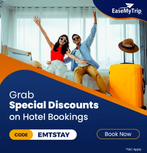 Image of EaseMyTrip Hotel Coupon: Save up to 45% Off on domestic hotels