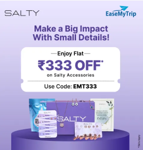 Image of EaseMyTrip SALTY Coupons : Flat ₹333 off on Order Above ₹999 on Salty Accessories
