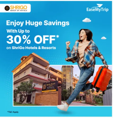 Image of EaseMyTrip ShriGo Offer : Up to 30% off on Booking Shrigo Hotels & Resorts with EaseMyTrip