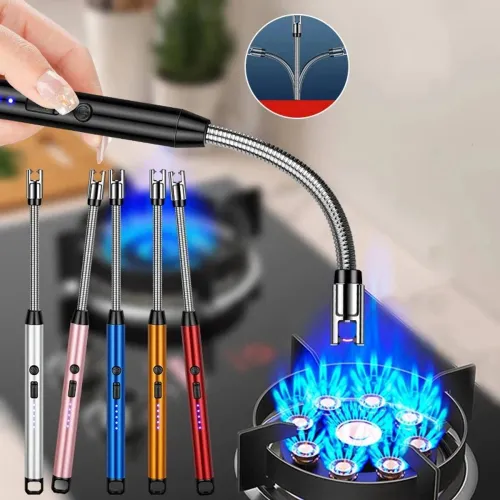 Image of EBLOOMING 360 Degree Flexible Rechargeable Electric Kitchen Lighter for Gas (Multicolor, Pack of 1)