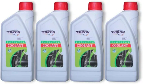 Image of EBRON Radiator Antifreeze Coolant, Tropical Formula Engine Coolant, For Car & Bike, 4L Coolant Green  (1 L, Pack of 4)