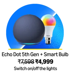 Amazon Echo Dot (5th Gen) Combo with Smart Bulb @ ₹4999 on Amazon Prime Day Sale