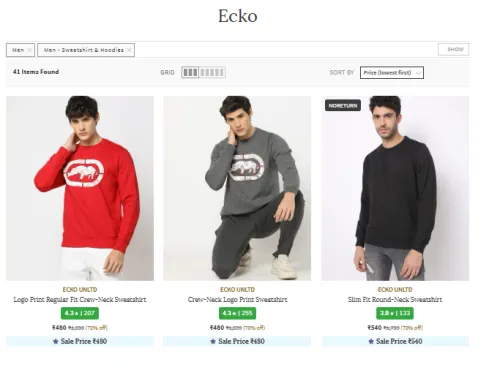Image of Ecko Men's Sweatshirt Up-to 70% Discount.