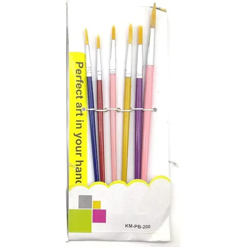 Image of ECLET Nylon 6 Pcs Different Size Paint Brush Set (Round) A