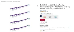 EcoLink 20-watt LED Batten / Tubelight Pack of 4