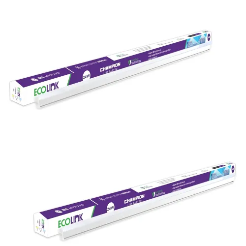 Image of EcoLink 24-Watt Polycarbonate Batten (Cool White,Pack of 2)