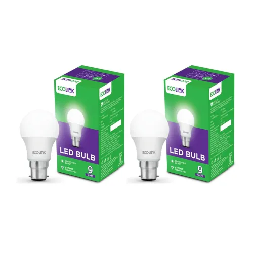 Image of EcoLink 9-Watt Base B22 LED Bulb Pack of 2