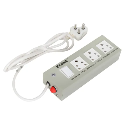 Image of ECONE Metal Body Heavy Duty 10 AMP & 6 AMP 3 Brass Socket