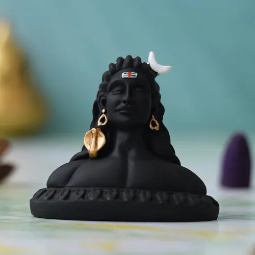 Image of eCraftIndia Adiyogi Shiva Resin Statue for Home