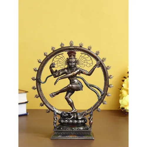 Image of eCraftIndia Handcrafted Polyresin Bronze Finish Lord