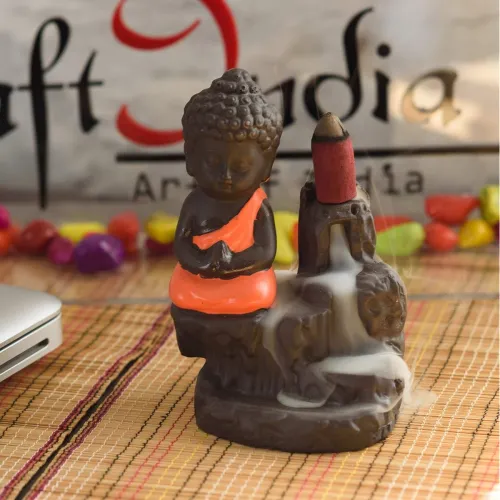 Image of eCraftIndia Meditating Monk Buddha 