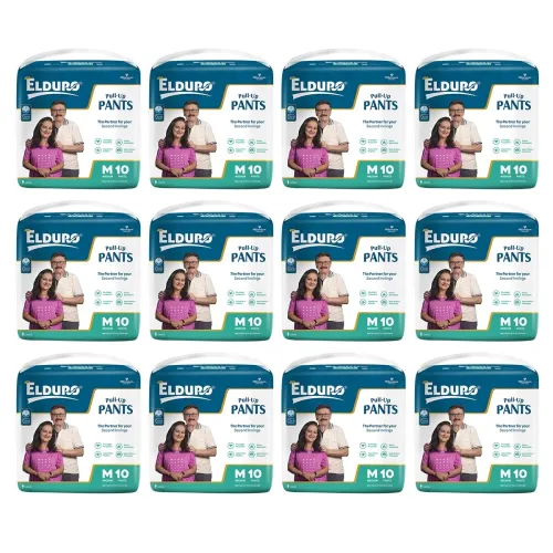 Image of ELDURO Adult Diapers Medium Size (Pack of 10)