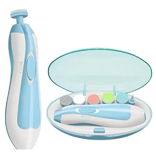 Image of Electric Baby Nail Trimmer – 6-in-1 Safe Nail Cutter for Newborns & Toddlers, LED Light