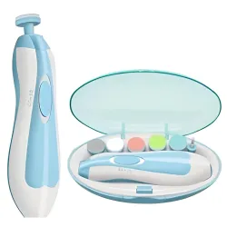 Electric Baby Nail Trimmer – 6-in-1 Safe Nail Cutter for Newborns & Toddlers, LED Light