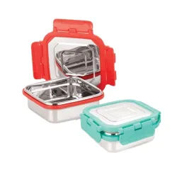 ELEXIQ Stainless Steel Lunch Box (Square 2) 350ml Lunchbox