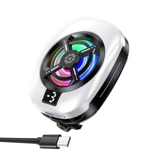 Image of Elfora Gaming Mobile Cooler with RGB Lights and Digital Display