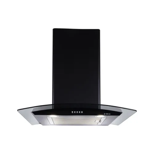 Image of Elica 60 cm 1100 m³/hr Black Chimney with Baffle Filter