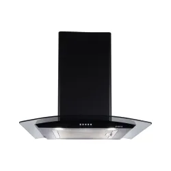 Elica 60 cm 1100 m³/hr Black Chimney with Baffle Filter