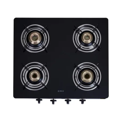 Image of Elica Vetro Glass Top 4 Burner Gas Stove