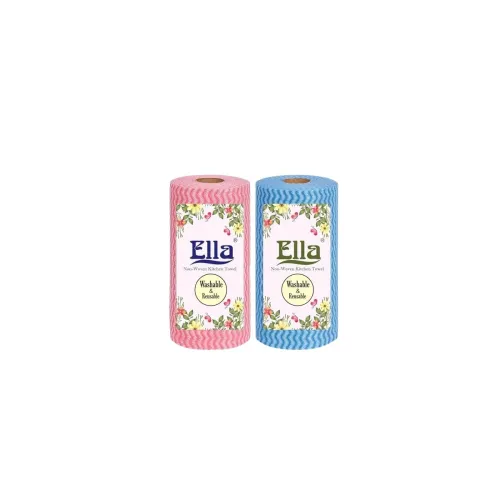 Image of Ella Non-Woven Reusable Kitchen Towel Roll Pack of 2