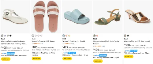 Image of ELLE Women's Footwear at minimum 76% Discount