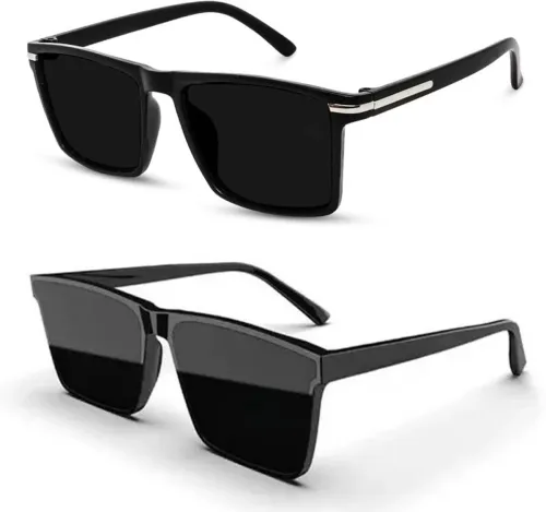 Image of ELLIGATOR UV Protection Wayfarer Sunglasses – Black (Unisex)