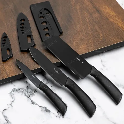 Image of Emojoy Stainless Steel 3 Pieces Chef Knife