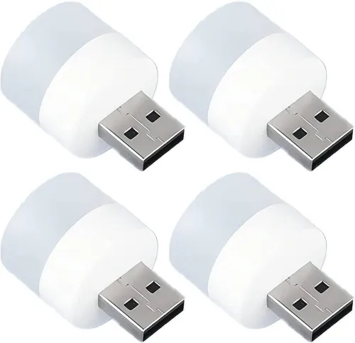 Image of En ligne USB Plug and Play Light USB LED Light for Car Bulb, Indoor, Outdoor, Reading, Sleep 4pcs Led Light (White)