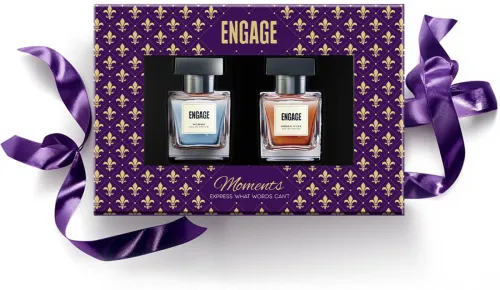 Image of Engage Moments Luxury Festive Perfume Gift Box (50ml x 2), Ideal for Diwali Gifts Eau de Parfum - 100 ml (For Men)