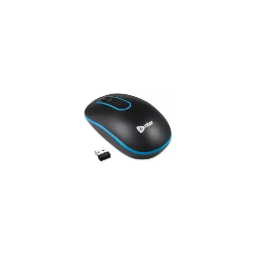Image of Enter Swish Wireless Mouse, 2.4 Ghz USB Nano Receiver, 1600 DPI Optical Sensor, 3-Button Design.